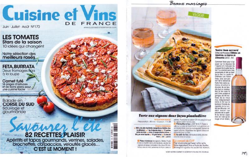 Les Valentines : Idée recette à déguster avec le Caprice de clémentine Rosé 2015