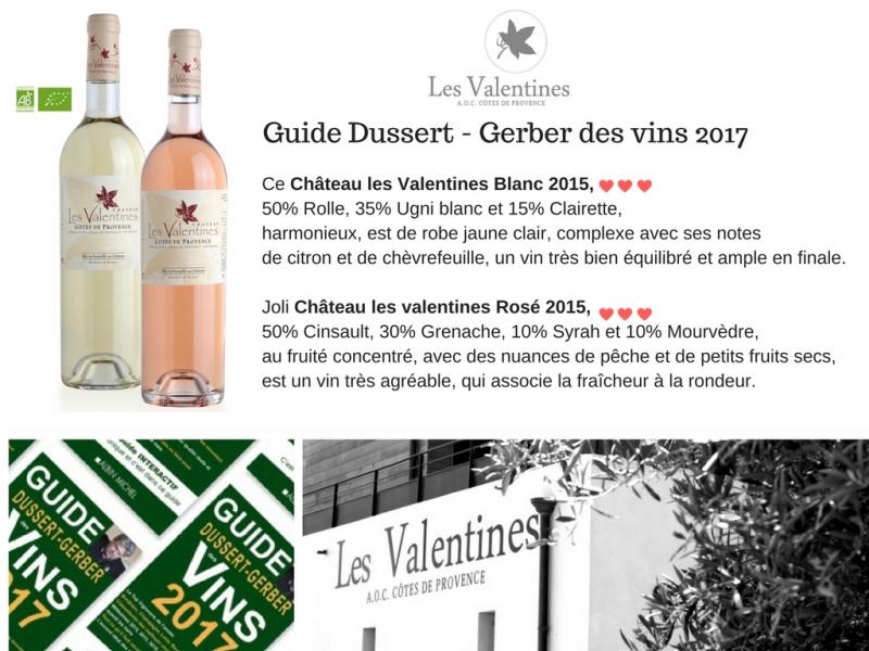 Recommandé par le guide Dussert - Gerber des vins 2017